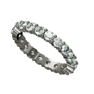 I Want To Hold Your Hand 1.2ct | Eternity Ring |18k White Gold - Click Image to Close